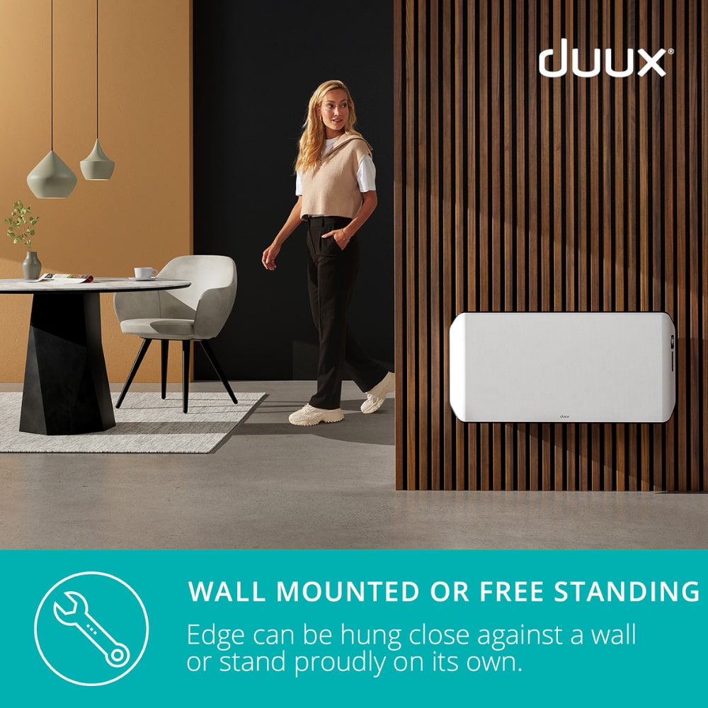 Duux Edge 2000 Smart Convection Heater 2000 Watts White Wall Mounted - Aerify