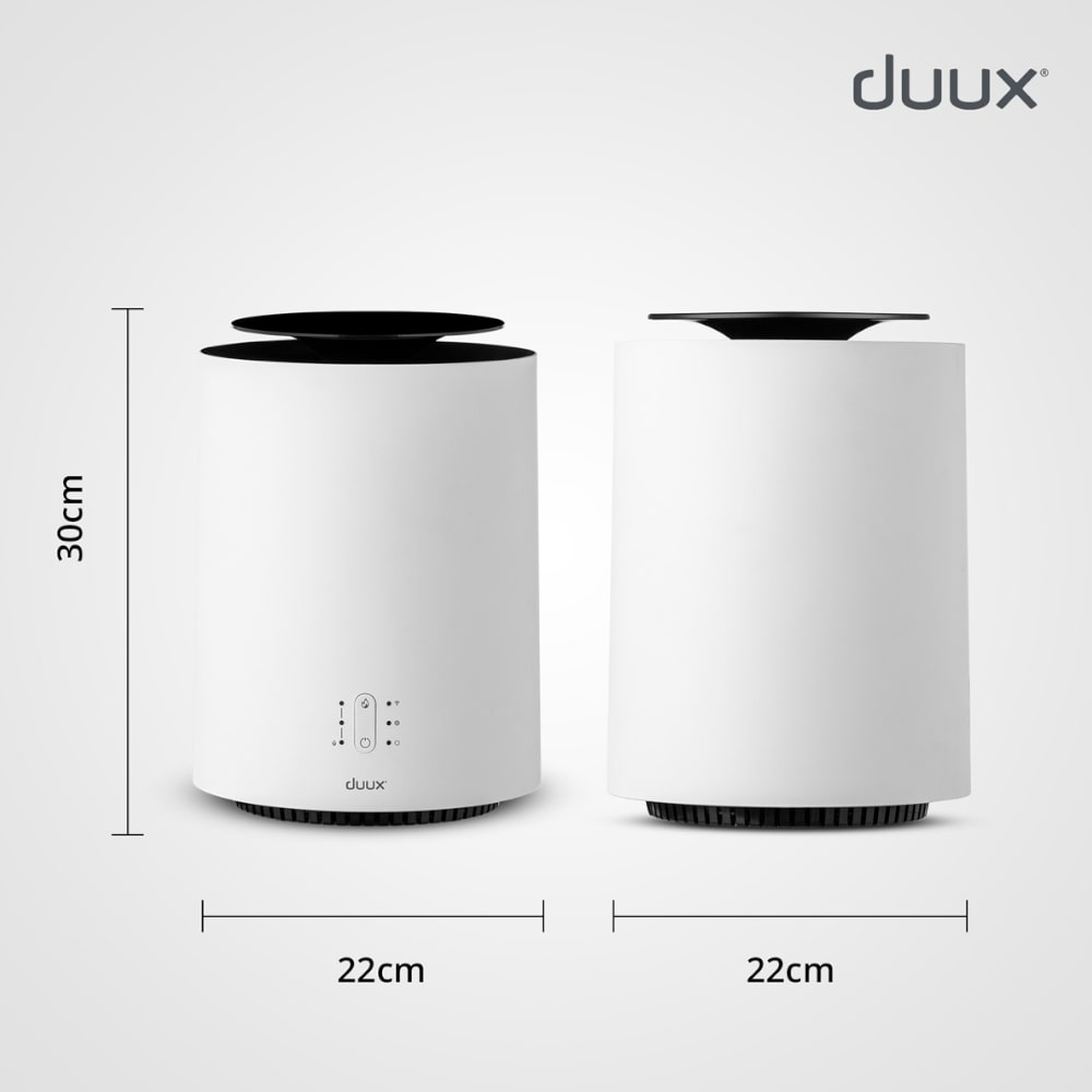 Duux Threesixty 2 Smart PTC Ceramic Fan Heater 800-1800 Watts White Dimentions - Aerify