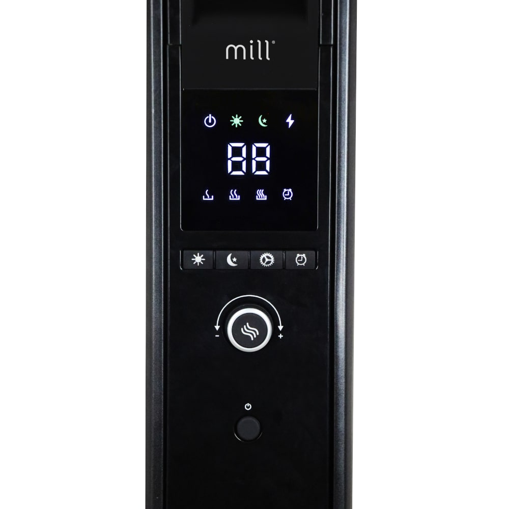 Mill Gentle Air Oil Filled Portable Floor Standing Radiator - 1000 Watts Black Display - Aerify