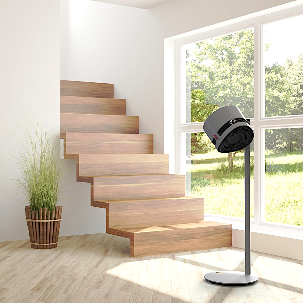 Boneco F235 Pedestal Air Shower Fan With Bluetooth By Stairs - Aerify