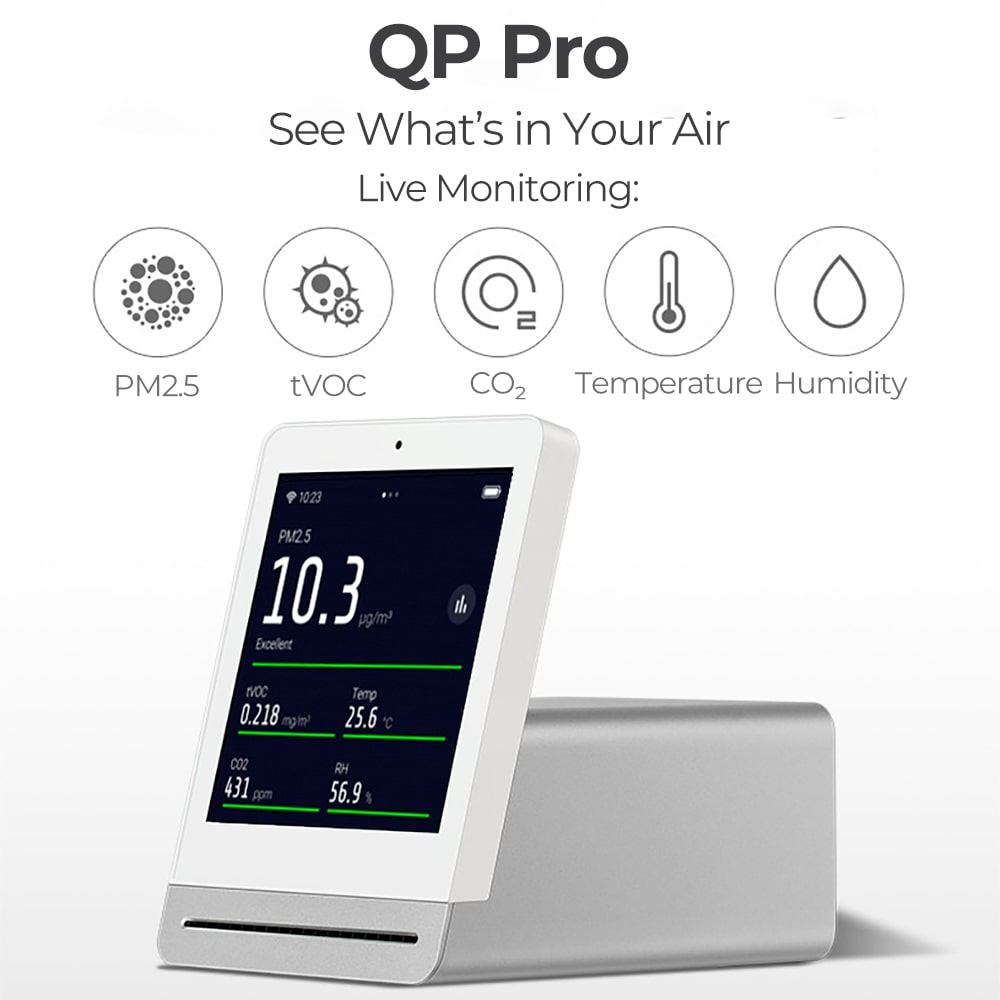 Smart Air QP Pro 5-In-1 Air Quality Monitor See What Is In Your Air - Aerify