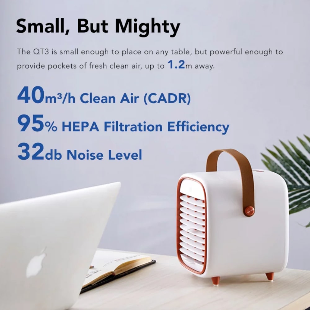 Smart Air QT3 Portable Air Purifier & Cooling Fan Small But Mighty - Aerify