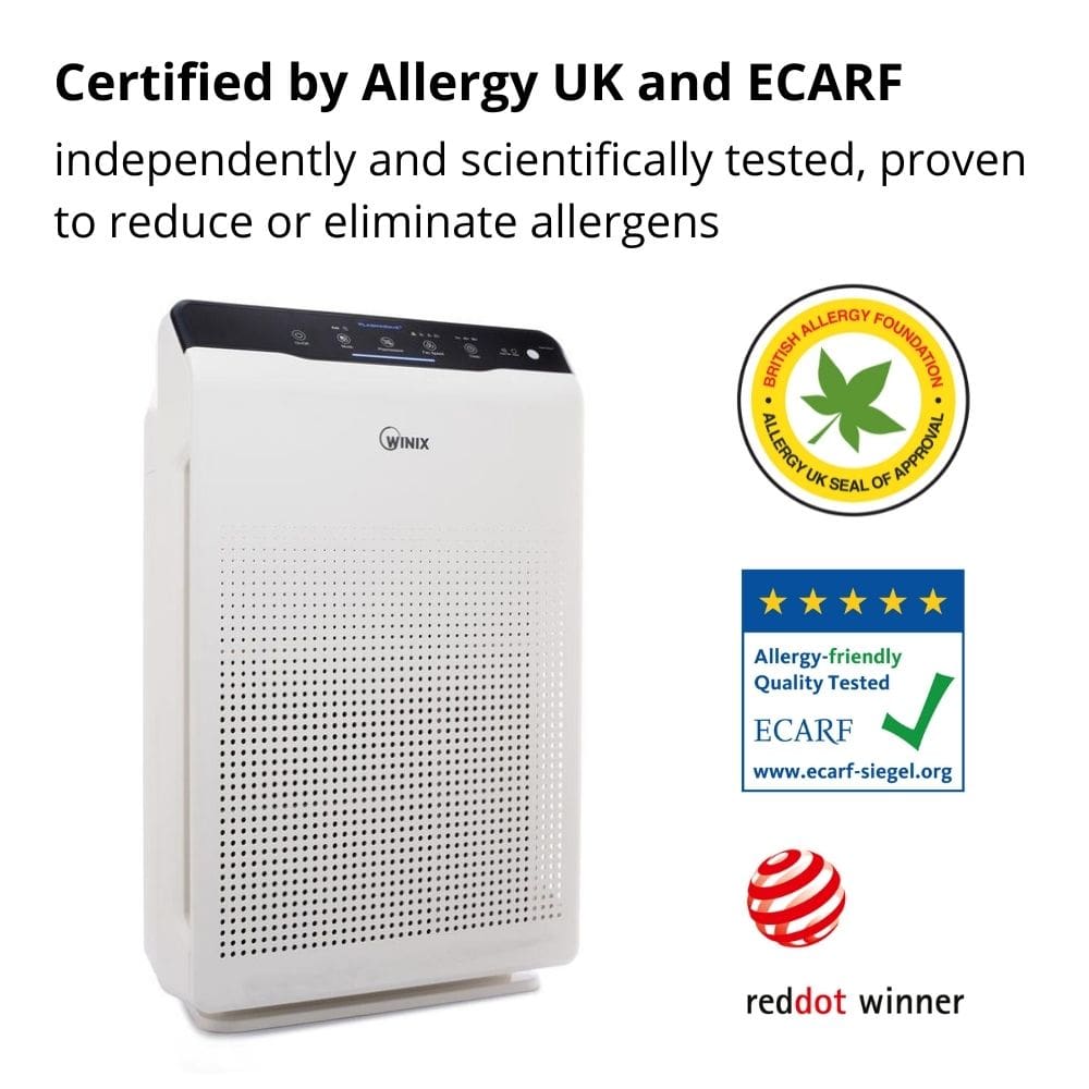 Winix Zero Air Purifier ECARF, Allergy UK Certifications - Aerify