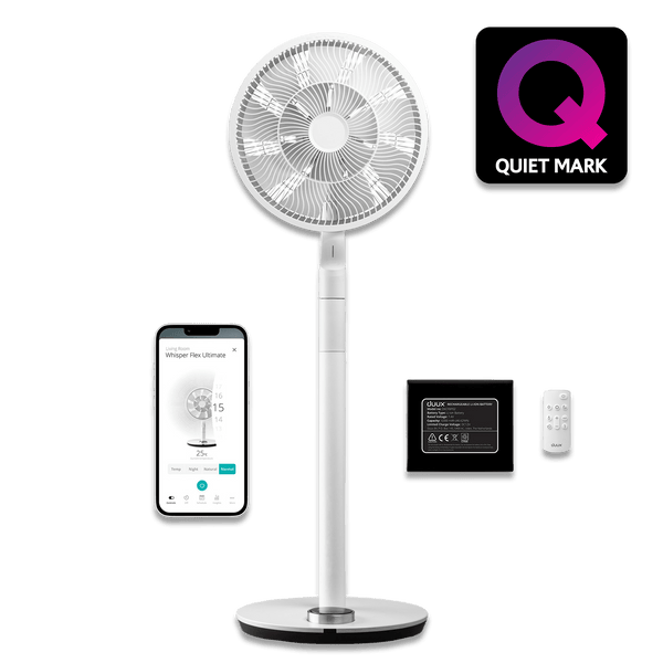Duux Whisper Flex Ultimate Smart Pedestal & Table Fan + Battery Pack