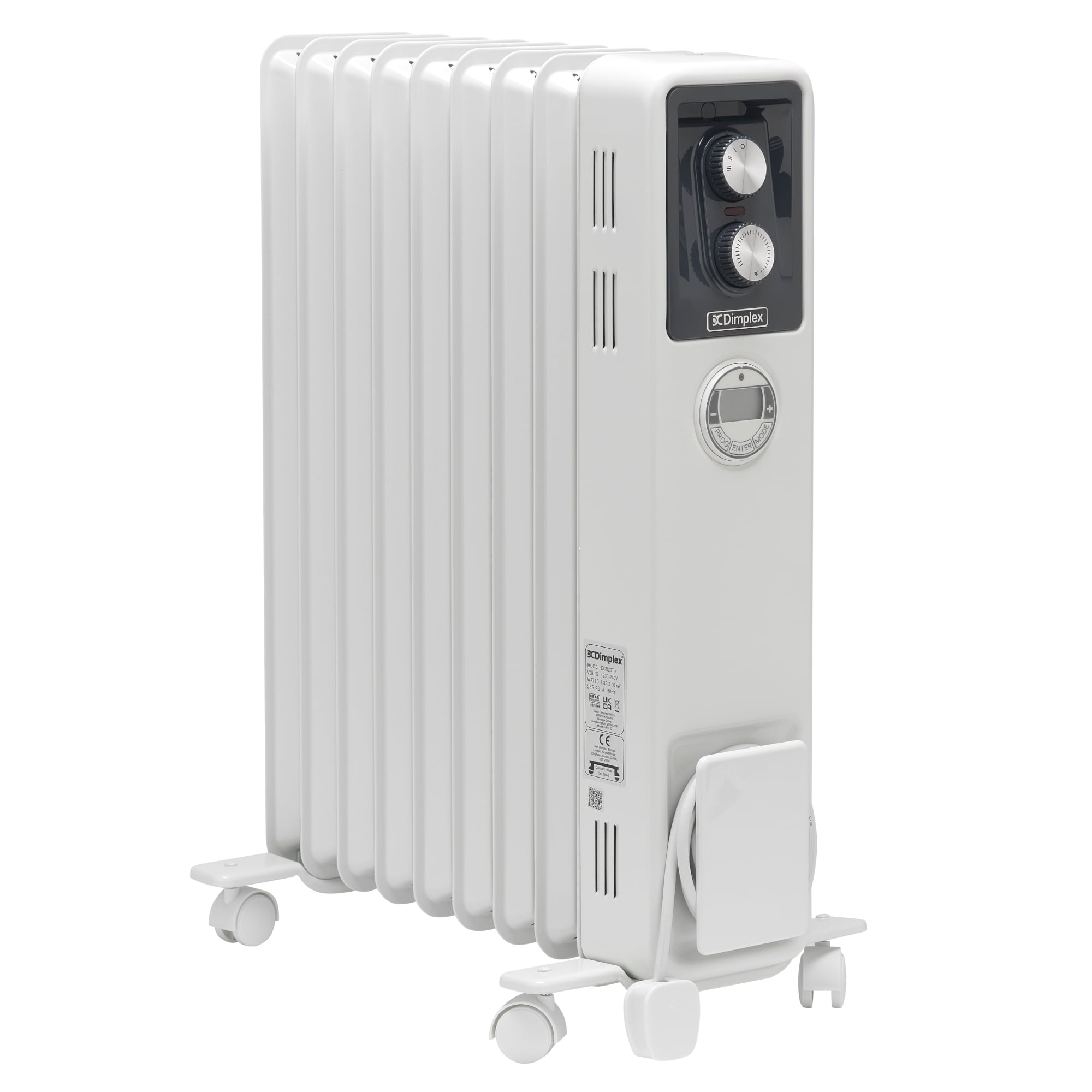 Programmer Timer Radiator Dimplex ECR20Tie Oil‑Free Column Radiator | 2kW, Programmable Timer ...