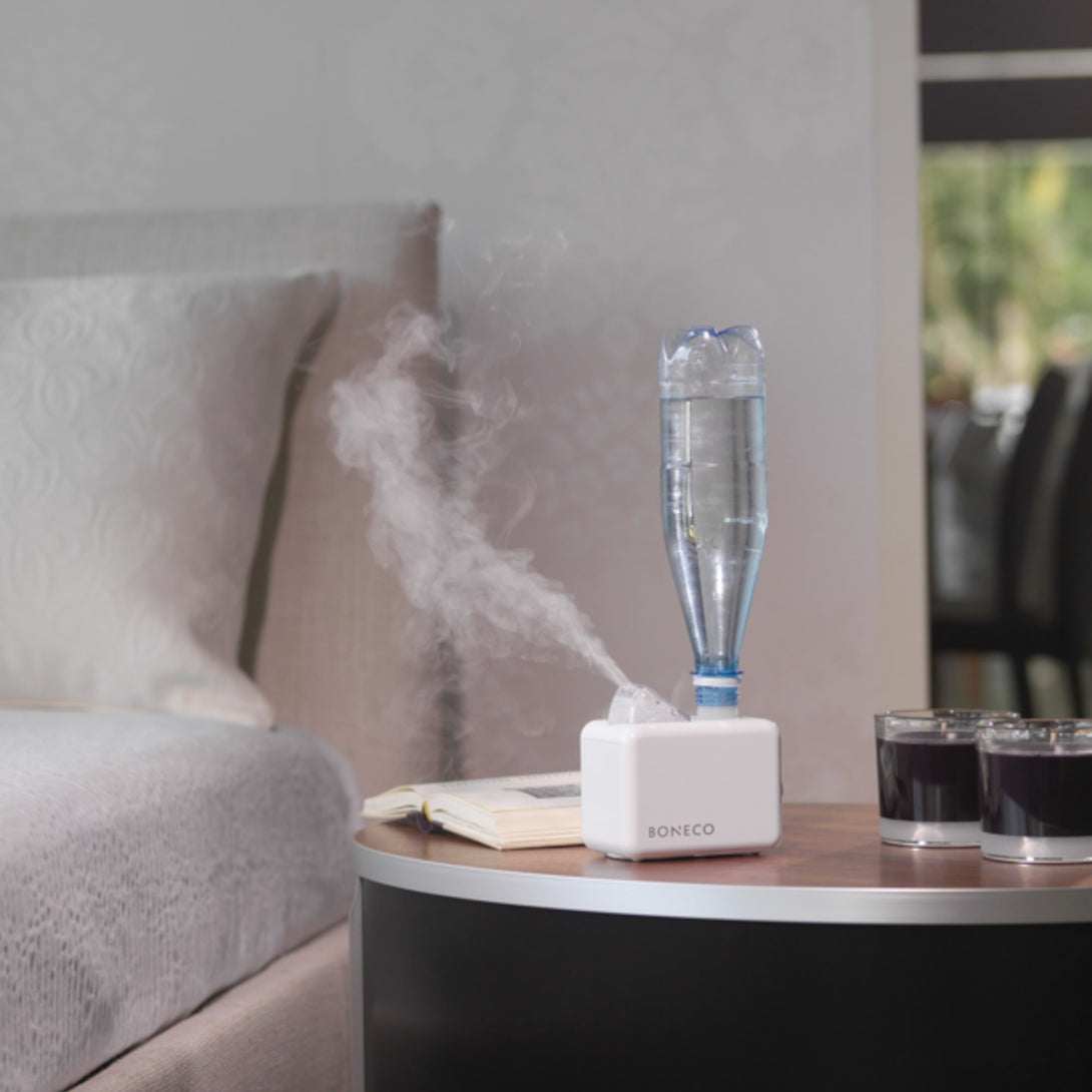 Boneco U7146 Ultrasonic Cool Mist Travel Humidifier 2.4LDay on Table - Aerify