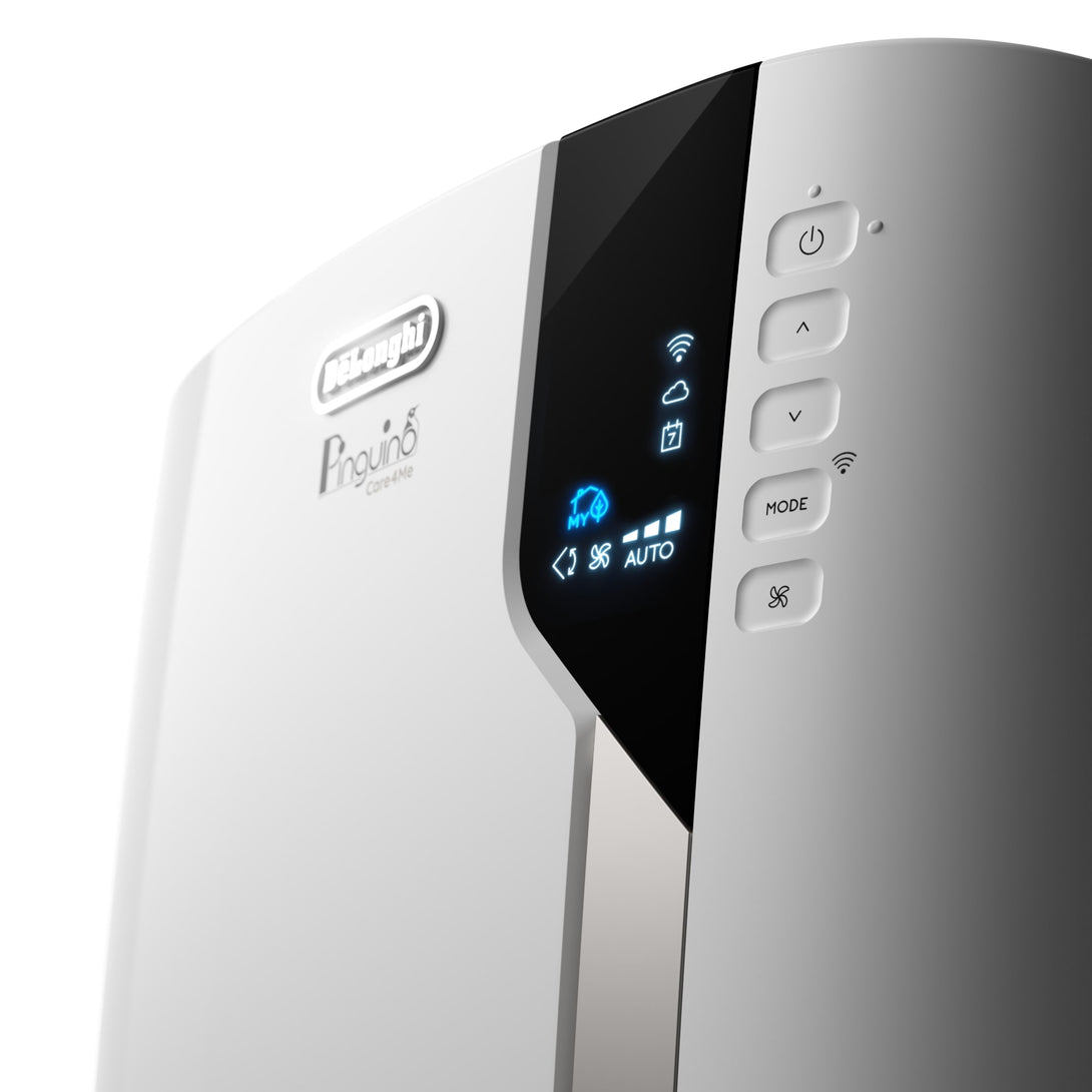 De'Longhi Pinguino Care4Me PACEX130CST Wi-Fi Enabled Portable Air Conditioner & Dehumidifier Dispay - Aerify