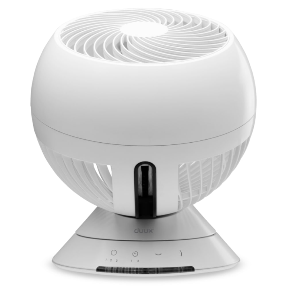 Duux Globe Table Fan White Pointing Up - Aerify