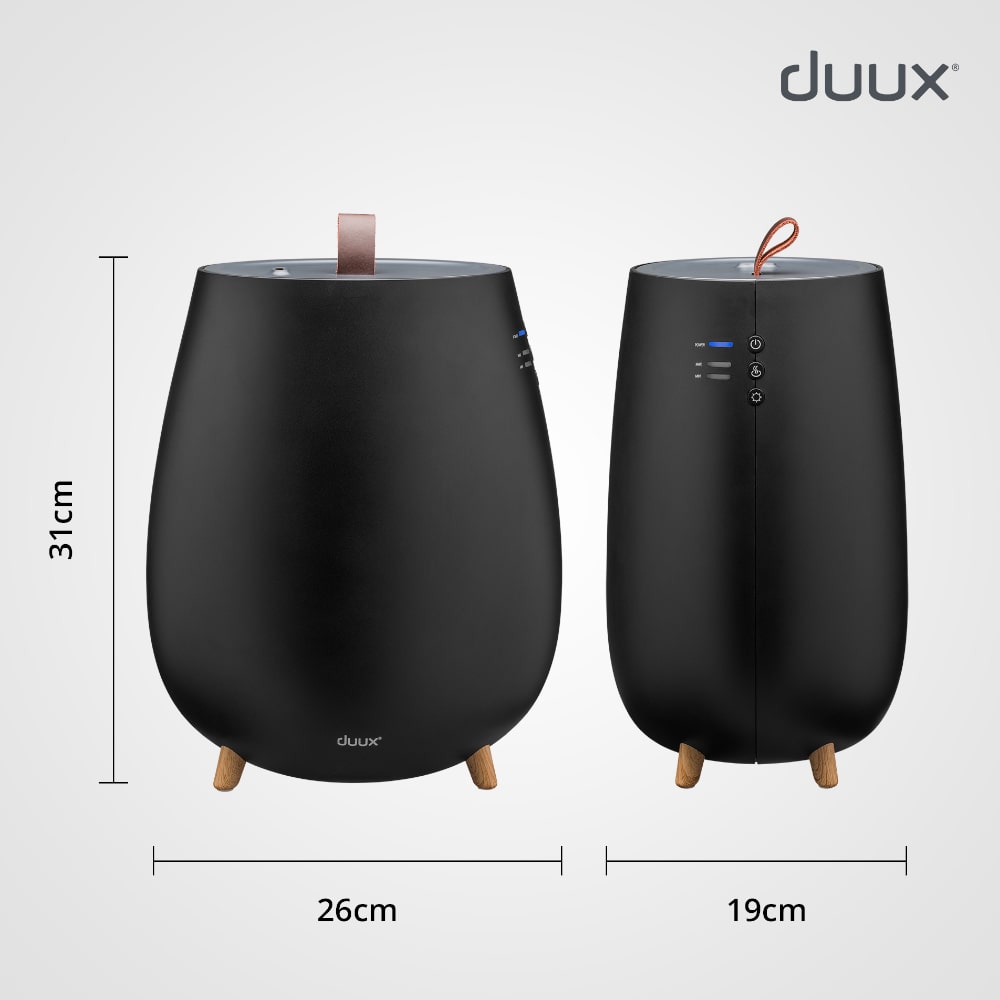 Duux Tag 2 Ultrasonic Cool Mist Humidifier 6LDay Dimensions - Aerfiy