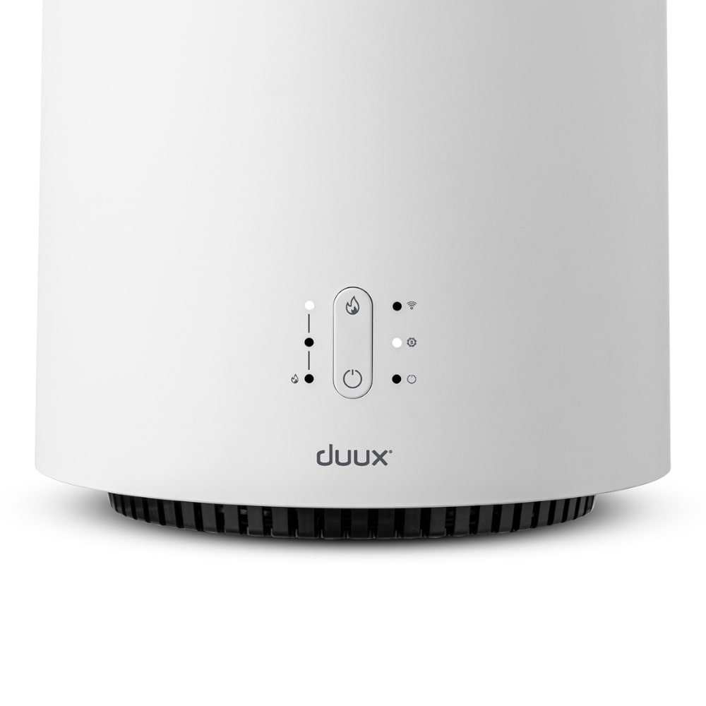 Duux Threesixty 2 Smart PTC Ceramic Fan Heater 800-1800 Watts White Front Control Panel - Aerify