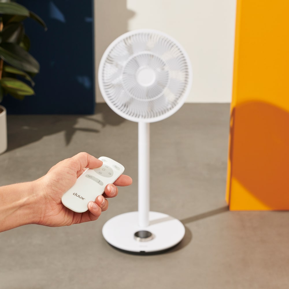 Duux Whisper Flex Smart Pedestal & Table Fan White With Remote Control - Aerify