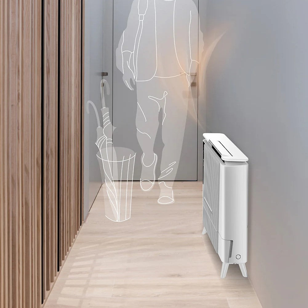 EcoAir DDWH10 Wall Mounted or Free Standing Desiccant Air Dehumidifier 6LDay in Corridor - Aerify