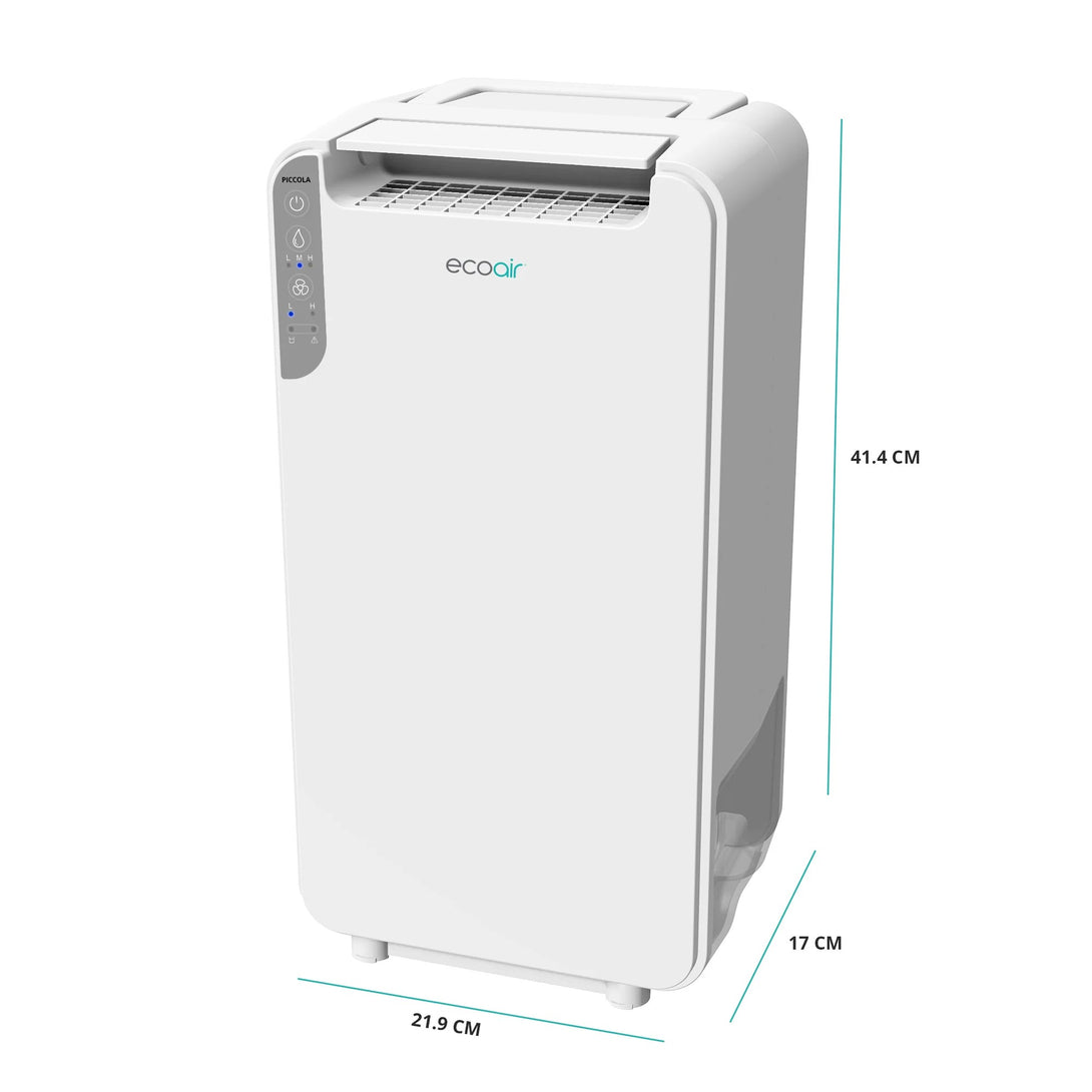 EcoAir Piccola Wall Mounted or Free Standing Air Dehumidifier Desiccant 5LDay Dimensions