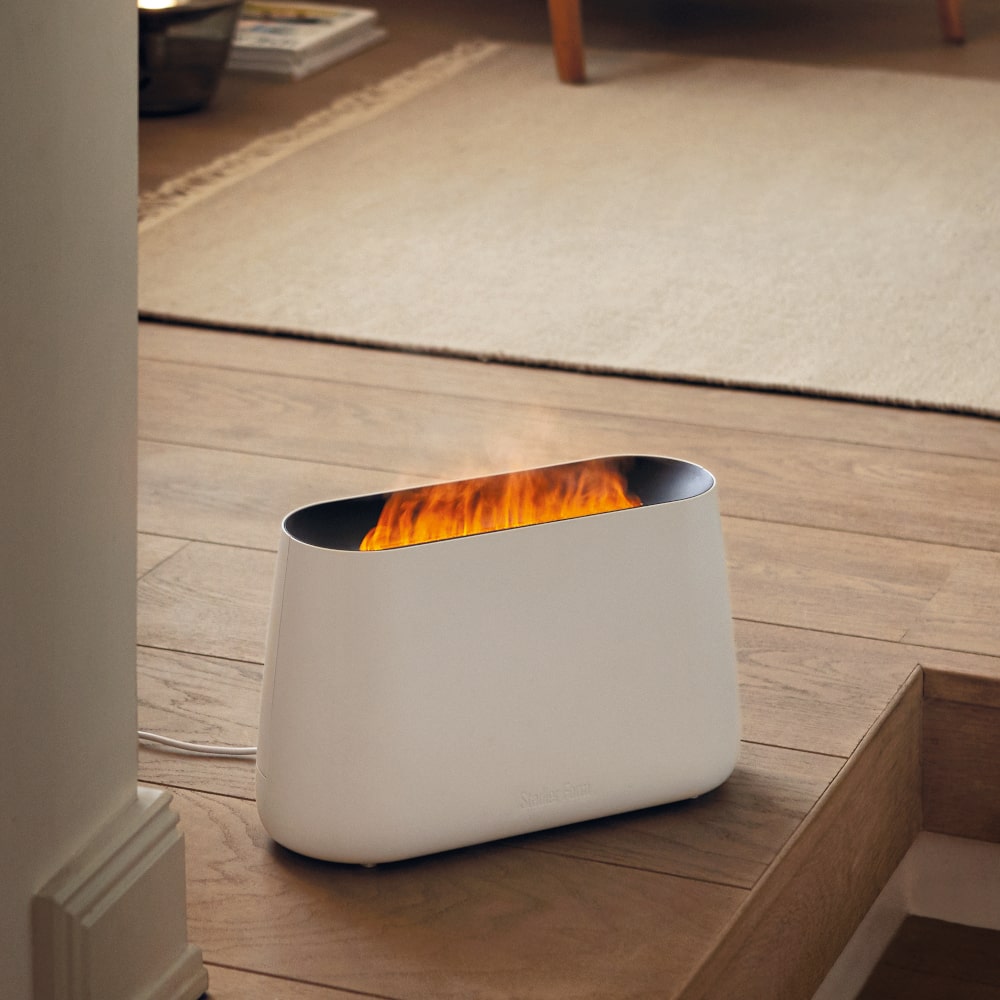 Stadler Form Ben Ultrasonic Humidifier & Flame Effect 4LDay White on Floor - Aerify
