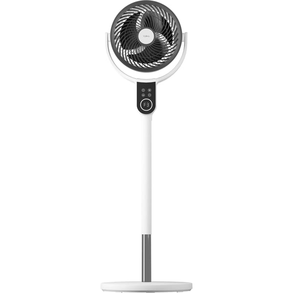 Vybra Oscillator Dual Height Pedestal Fan White Front - Aerify