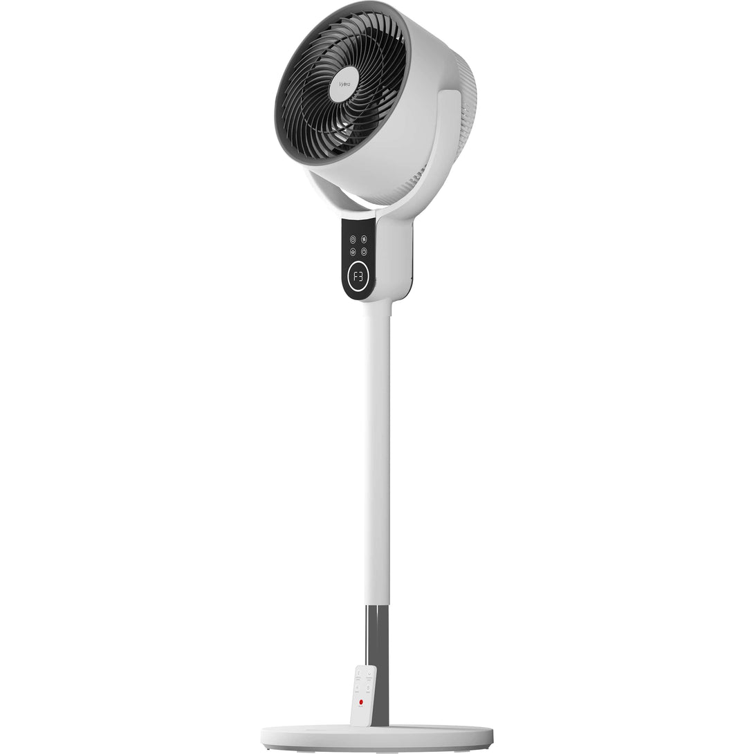 Vybra Oscillator Dual Height Pedestal Fan White Side - Aerify