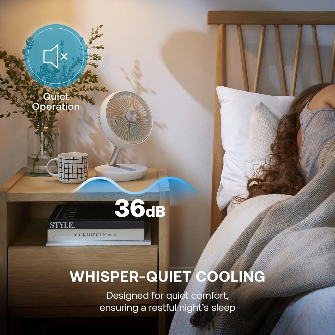 Dimplex DXRCFN Rechargeable Cordless Desk Fan With 36 dB Quiet Cooling ...