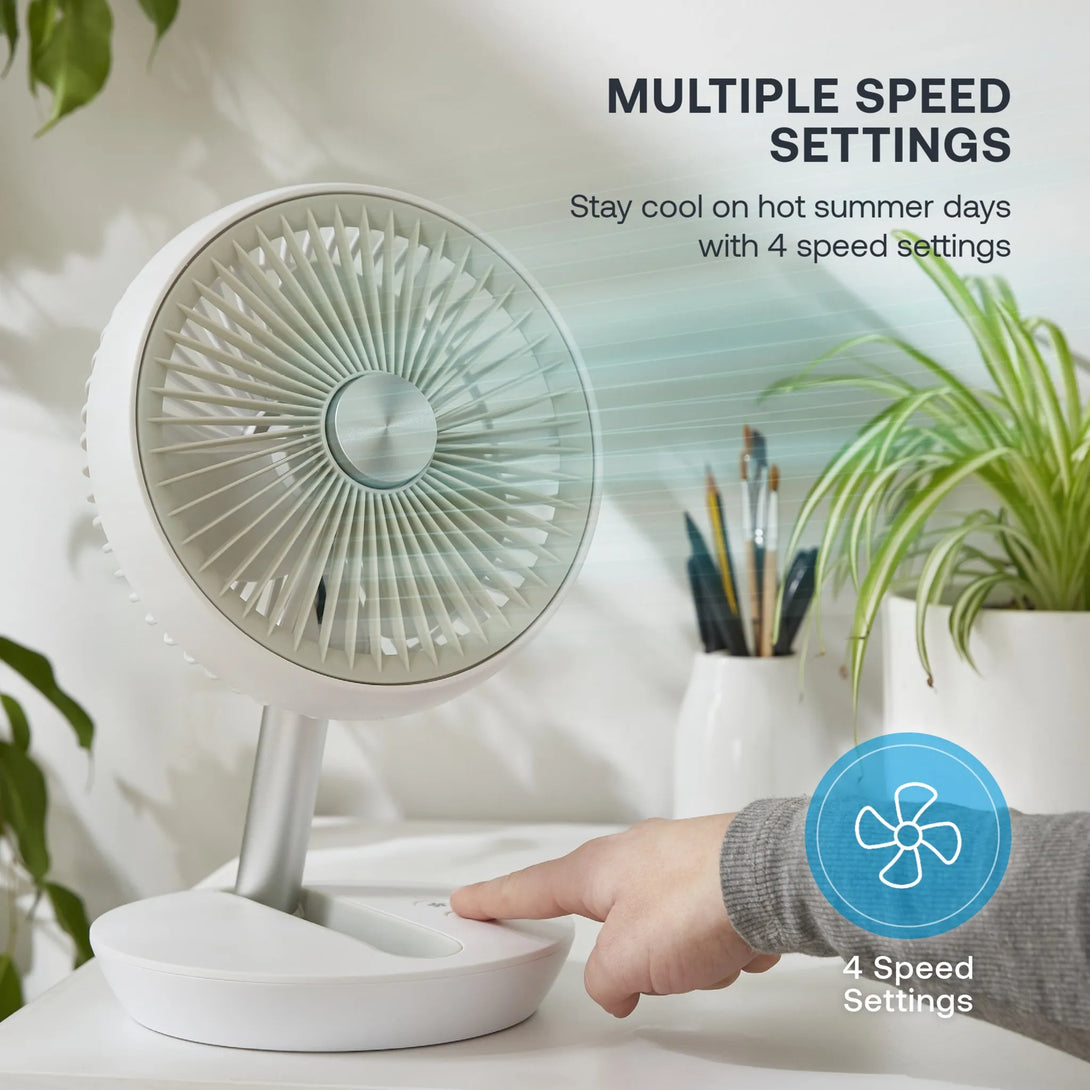 Dimplex DXRCFN Rechargeable Cordless Desk Fan With 36 dB Quiet Cooling ...