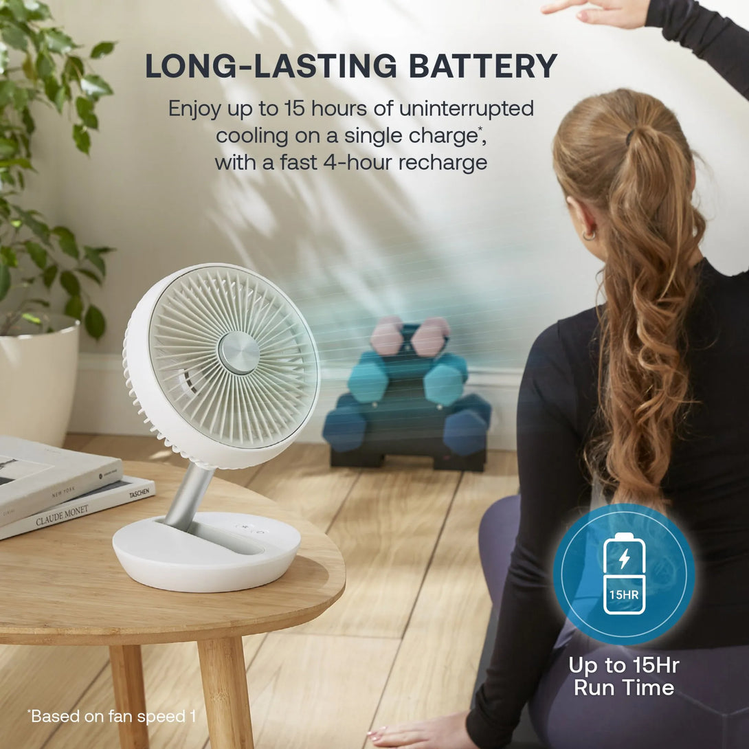 Dimplex DXRCFN Rechargeable Cordless Desk Fan With 36 dB Quiet Cooling ...
