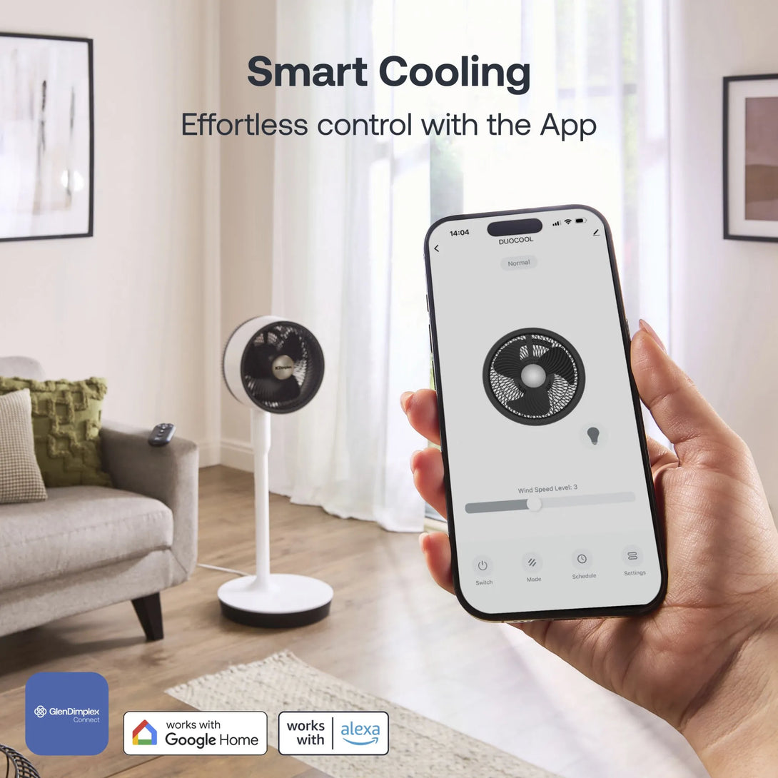 Dimplex Duocool DXACF001 Smart 2‑in‑1 Fan With Wi‑Fi & 180° Oscillation ...