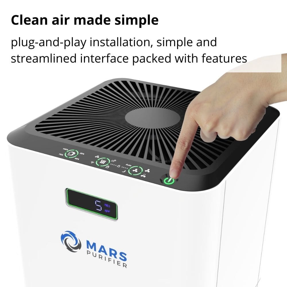 Mars Generation X Air Purifier Easy To Use Interface - Aerify