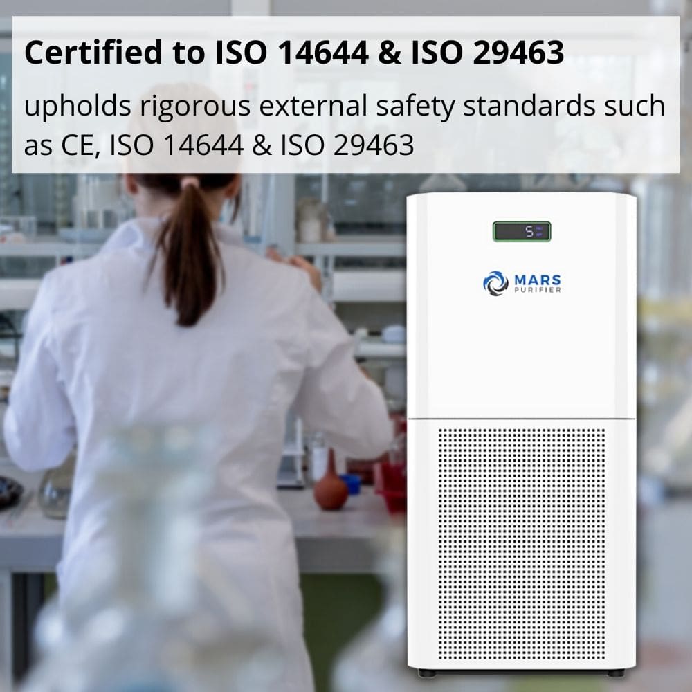Mars Generation X Air Purifier ISO Certifications - Aerify