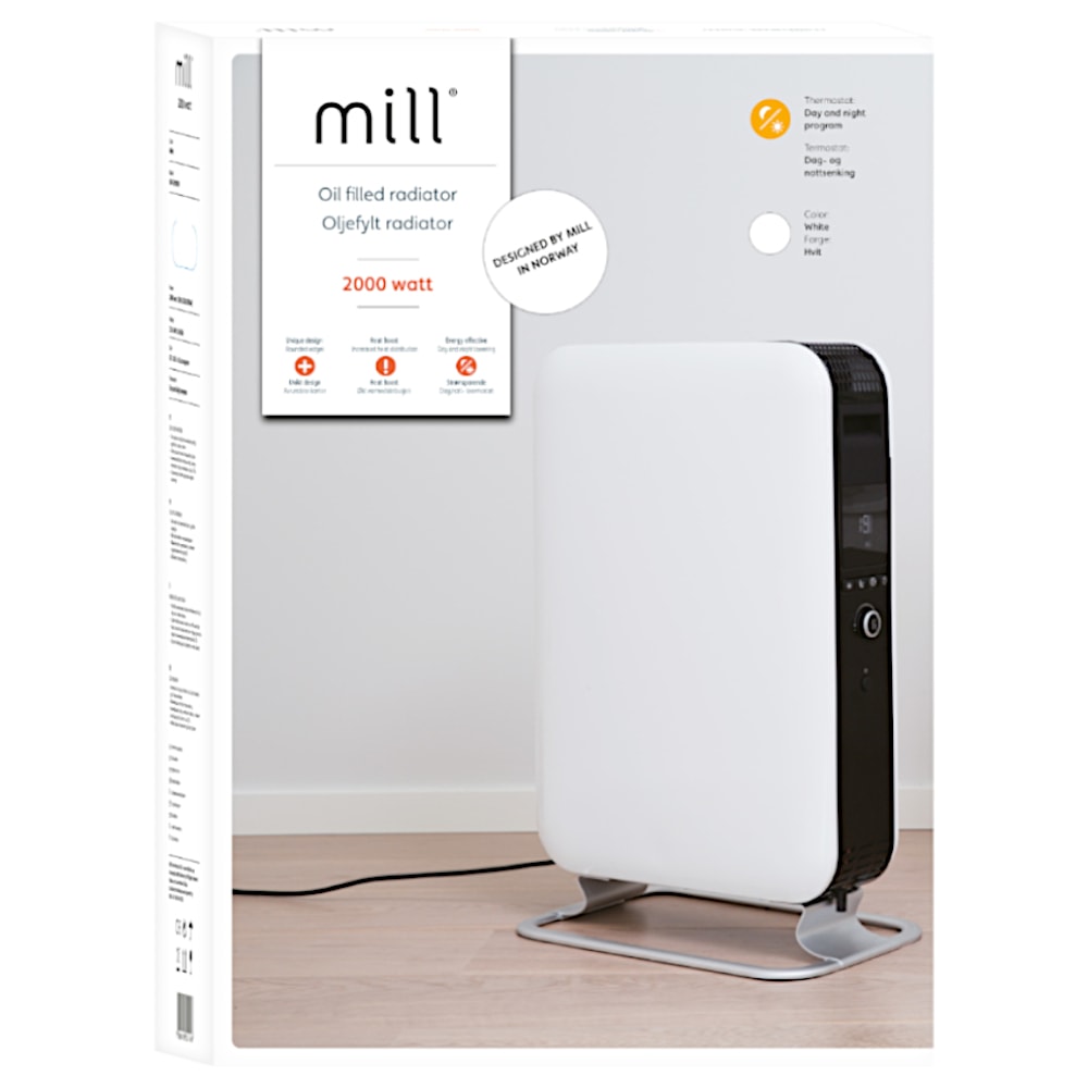 Mill Gentle Air Oil Filled Portable Floor Standing Heater - 2000 Watts –  Aerify