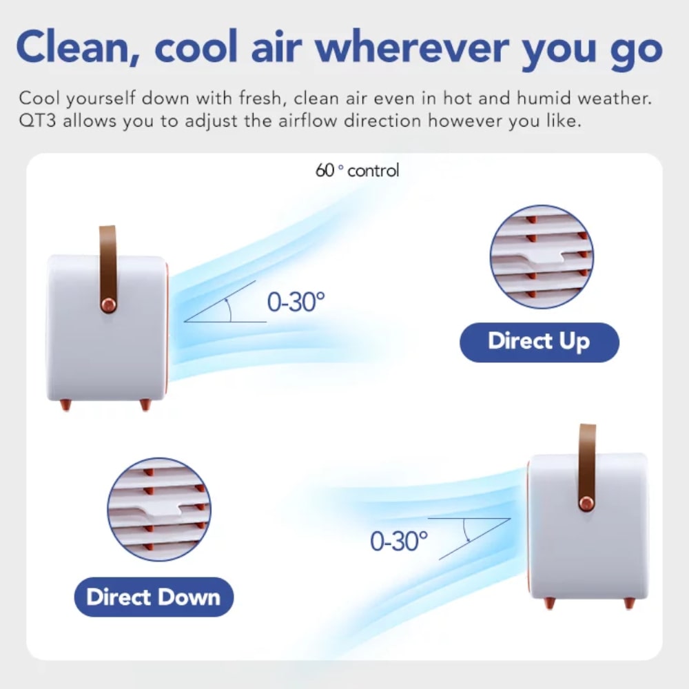 Smart Air QT3 Portable Air Purifier & Cooling Fan Clean Air - Aerify