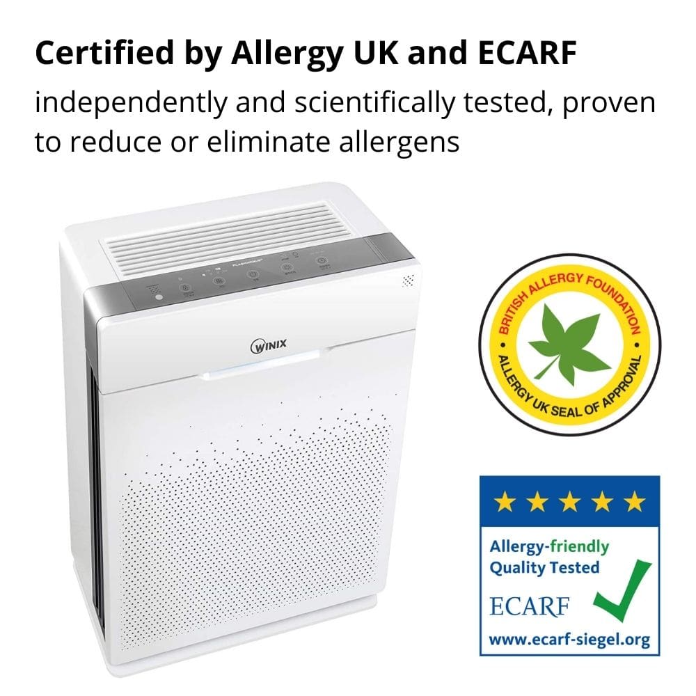 Winix Zero Pro Air Purifier ECARF and Allergy UK Certifications - Aerify