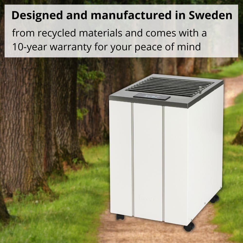 Wood’s LD40 Smart Clothes Dryer & Air Dehumidifier Refrigerant 13LDay Designed And Manufactured In Sweden - Aerify