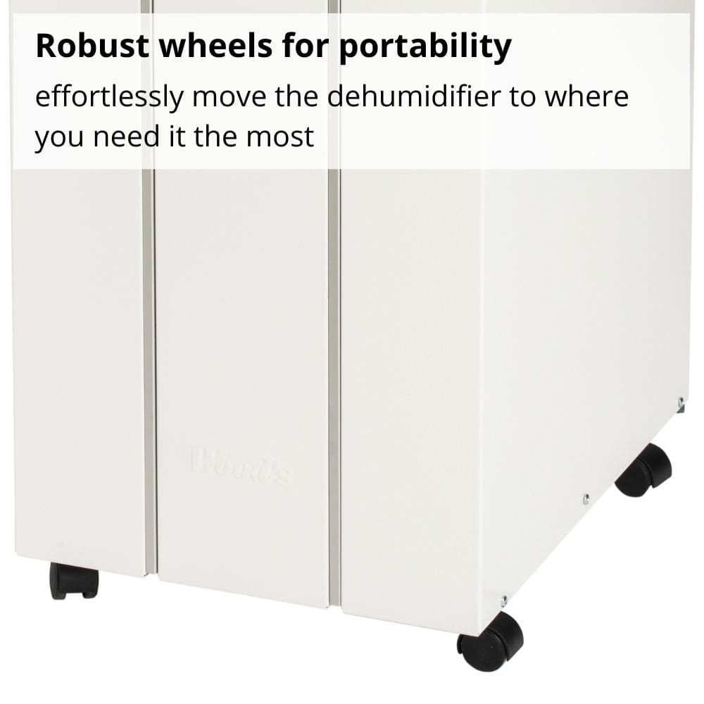 Wood’s LD40 Smart Clothes Dryer & Air Dehumidifier Refrigerant 13LDay Robust Wheels - Aerify